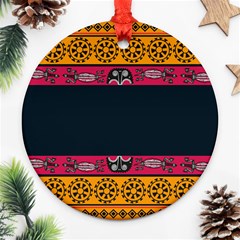 Pattern Ornaments Africa Safari Round Ornament (two Sides)