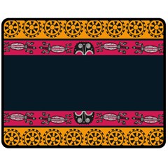 Pattern Ornaments Africa Safari Double Sided Fleece Blanket (medium)  by HermanTelo