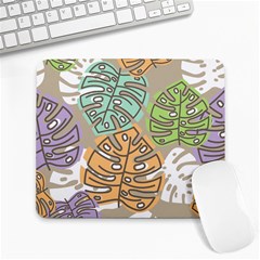 Pattern Leaves Banana Rainbow Large Mousepads by HermanTelo