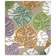 Pattern Leaves Banana Rainbow Canvas 20  X 24  by HermanTelo