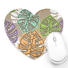 Pattern Leaves Banana Rainbow Heart Mousepads