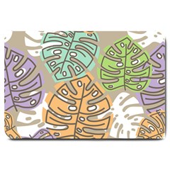 Pattern Leaves Banana Rainbow Large Doormat 