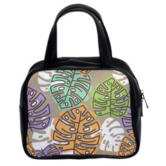 Pattern Leaves Banana Rainbow Classic Handbag (two Sides)