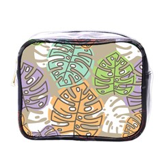 Pattern Leaves Banana Rainbow Mini Toiletries Bag (one Side)