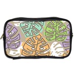 Pattern Leaves Banana Rainbow Toiletries Bag (Two Sides) Back