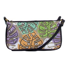 Pattern Leaves Banana Rainbow Shoulder Clutch Bag