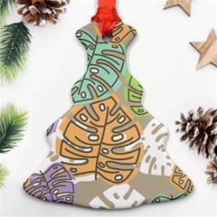 Pattern Leaves Banana Rainbow Ornament (christmas Tree) 