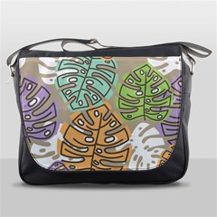 Pattern Leaves Banana Rainbow Messenger Bag