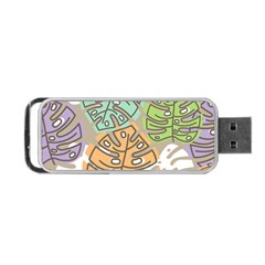 Pattern Leaves Banana Rainbow Portable Usb Flash (two Sides) by HermanTelo