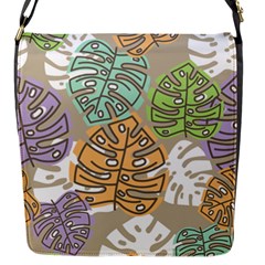 Pattern Leaves Banana Rainbow Flap Closure Messenger Bag (s)