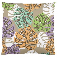 Pattern Leaves Banana Rainbow Large Flano Cushion Case (one Side)