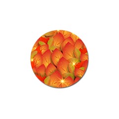 Pattern Texture Leaf Golf Ball Marker