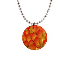 Pattern Texture Leaf 1  Button Necklace by HermanTelo