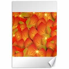 Pattern Texture Leaf Canvas 24  X 36 