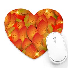 Pattern Texture Leaf Heart Mousepads