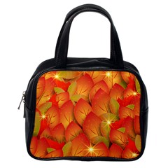 Pattern Texture Leaf Classic Handbag (one Side)