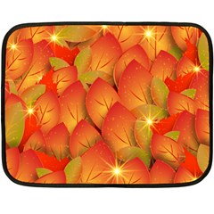 Pattern Texture Leaf Double Sided Fleece Blanket (mini) 