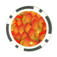 Pattern Texture Leaf Poker Chip Card Guard (10 Pack)