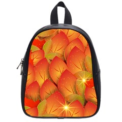 Pattern Texture Leaf School Bag (small)