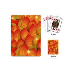 Pattern Texture Leaf Playing Cards (mini) by HermanTelo