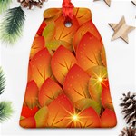 Pattern Texture Leaf Bell Ornament (Two Sides) Front