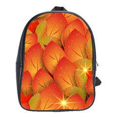 Pattern Texture Leaf School Bag (xl)