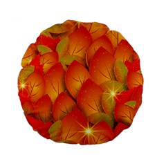 Pattern Texture Leaf Standard 15  Premium Flano Round Cushions