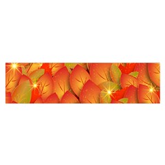 Pattern Texture Leaf Satin Scarf (oblong)