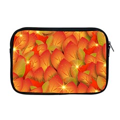 Pattern Texture Leaf Apple Macbook Pro 17  Zipper Case by HermanTelo