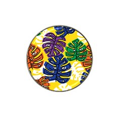 Pattern Leaves Grey Hat Clip Ball Marker (4 Pack)