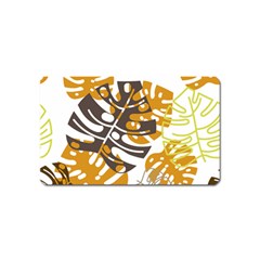 Pattern Leaves Magnet (name Card) by HermanTelo