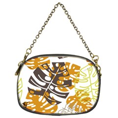 Pattern Leaves Chain Purse (one Side)