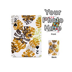 Pattern Leaves Playing Cards Double Sided (mini)