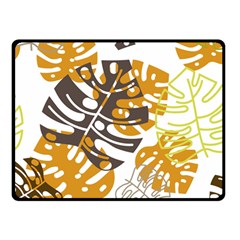 Pattern Leaves Double Sided Fleece Blanket (small) 