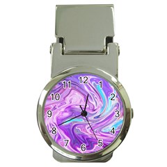 Pattern Texture Art Rainbow Money Clip Watches