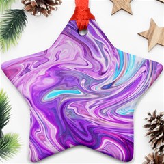 Pattern Texture Art Rainbow Star Ornament (two Sides)