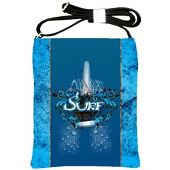 Sport, Surfboard With Water Drops Shoulder Sling Bag by FantasyWorld7