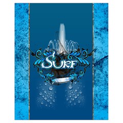 Sport, Surfboard With Water Drops Drawstring Bag (small) by FantasyWorld7