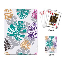 Pattern Leaves Rainbow Playing Cards Single Design by HermanTelo