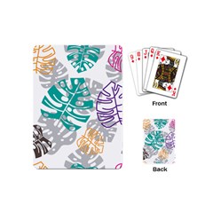 Pattern Leaves Rainbow Playing Cards (mini) by HermanTelo