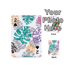 Pattern Leaves Rainbow Playing Cards Double Sided (mini)