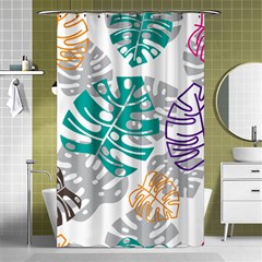 Pattern Leaves Rainbow Shower Curtain 48  X 72  (small) 