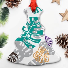 Pattern Leaves Rainbow Ornament (christmas Tree) 