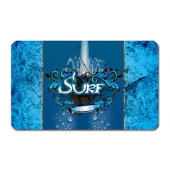 Sport, Surfboard With Water Drops Magnet (rectangular) by FantasyWorld7