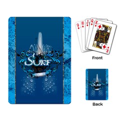 Sport, Surfboard With Water Drops Playing Cards Single Design by FantasyWorld7