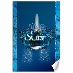 Sport, Surfboard With Water Drops Canvas 20  X 30  by FantasyWorld7