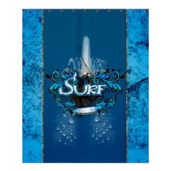 Sport, Surfboard With Water Drops Shower Curtain 60  X 72  (medium)  by FantasyWorld7