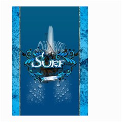 Sport, Surfboard With Water Drops Small Garden Flag (two Sides) by FantasyWorld7