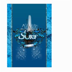 Sport, Surfboard With Water Drops Large Garden Flag (two Sides) by FantasyWorld7