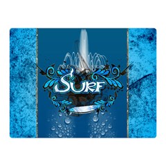 Sport, Surfboard With Water Drops Double Sided Flano Blanket (mini)  by FantasyWorld7